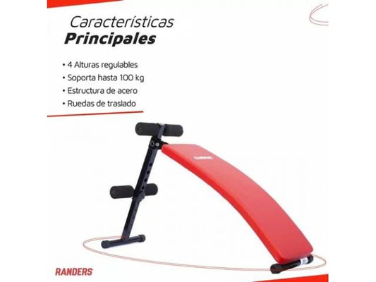 Banco de Abdominales Rojo