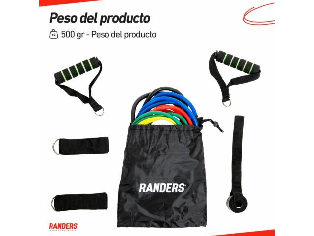Set de Bandas Elásticas Tubo de Resistencia c/Bolso