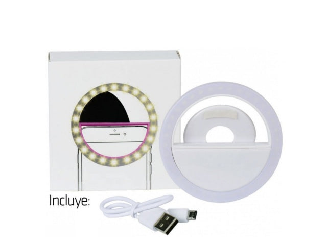 MINI LUZ LED BLANCA RECARGABLE CON CLIP (IDEAL PARA SELFIE Y VIDEOS)
