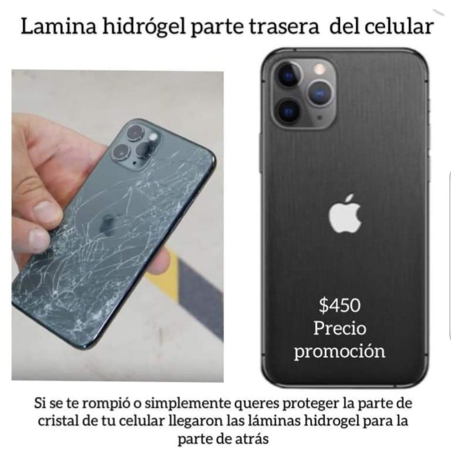 LAMINA DE HIDROGEL PARA LA PARTE TRASERA DE TU CELULAR