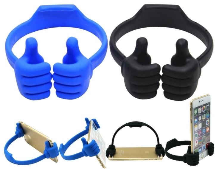 SOPORTE EXHIBIDOR PARA TELEFONIA CELULAR, FLEXIBLE, CON FORMA DE MANOS