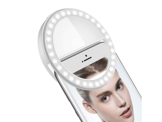 MINI LUZ LED BLANCA RECARGABLE CON CLIP (IDEAL PARA SELFIE Y VIDEOS)