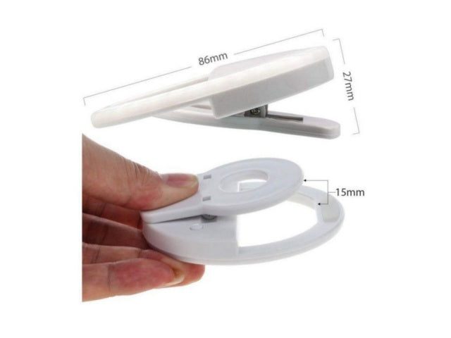 MINI LUZ LED BLANCA RECARGABLE CON CLIP (IDEAL PARA SELFIE Y VIDEOS)