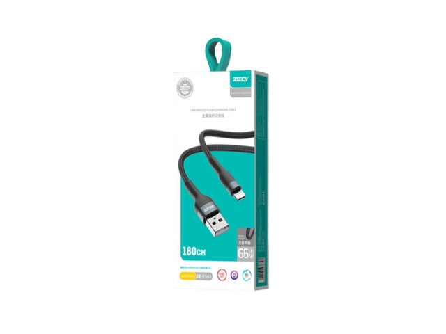 ZEQI En stock Destacado ZEQI CABLE DE DATOS (USB - LIGHTNING) 1.8M MODEL: ZE-V343