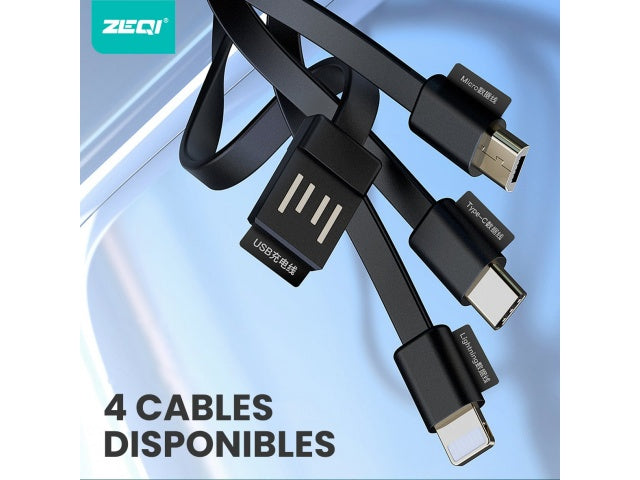 ZEQI POWER BANK CON CABLES DE CARGA (10000MAH) MODEL: ZE-X33