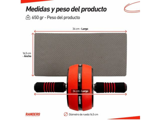 Rueda para Abdominales Ab Wheel Rojo Randers