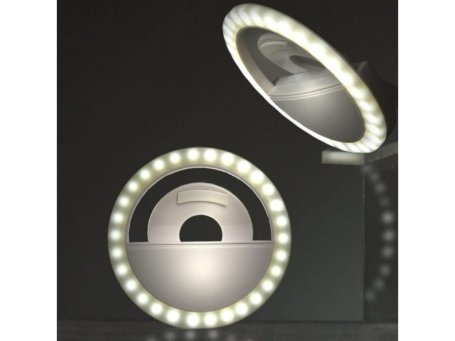 MINI LUZ LED BLANCA RECARGABLE CON CLIP (IDEAL PARA SELFIE Y VIDEOS)